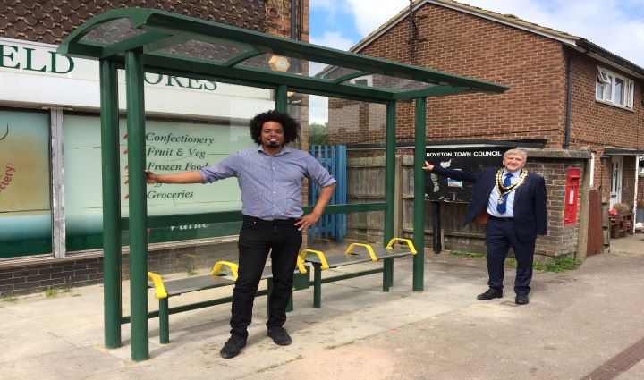 New Bus Shelter in Icknield Walk